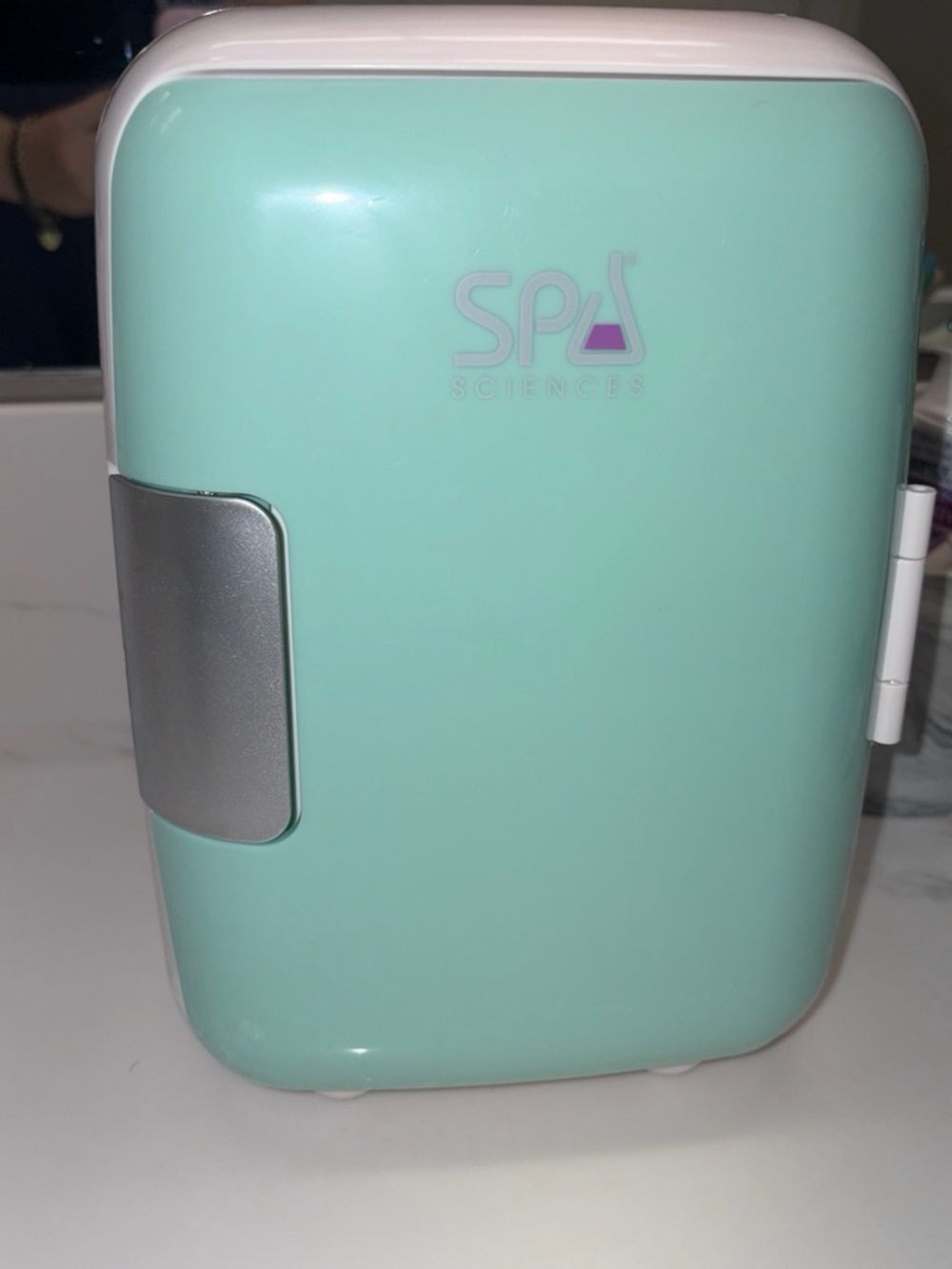 Spa Sciences Portable Mini Skincare Fridge Cooler — Mint Green